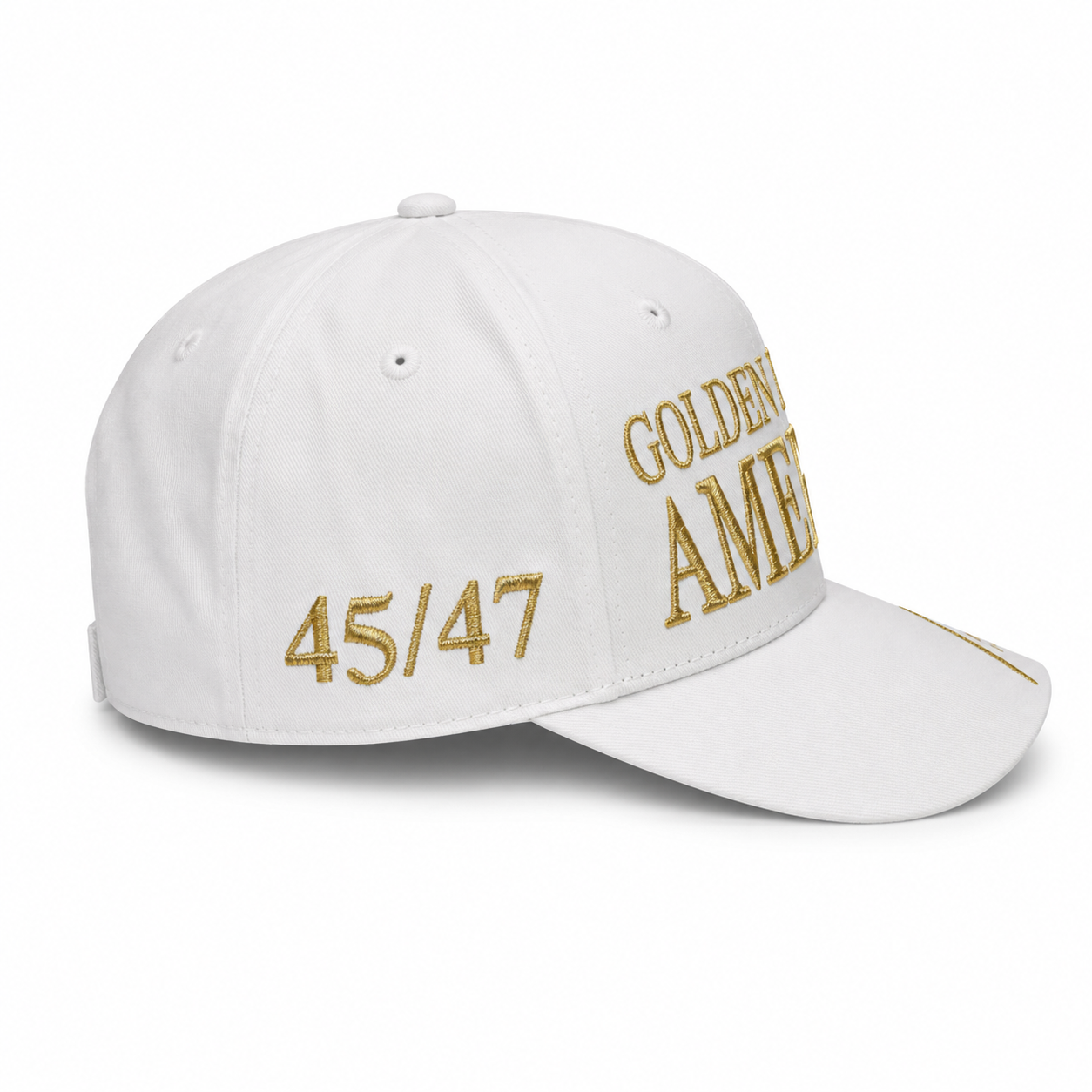 Golden Age of America White Embroidered Hat